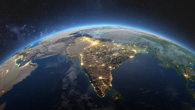 అంతరిక్షం నుండి మెరుస్తున్న భారత్!