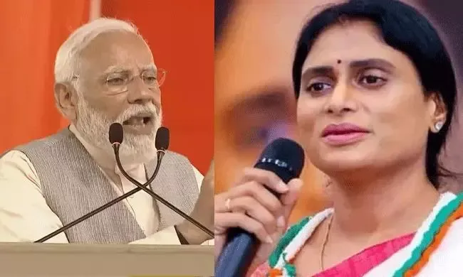 ఊసరవెళ్లిలా రంగులు మారుస్తూ మొసలి కన్నీరు..మోడీపై షర్మిల ఫైర్