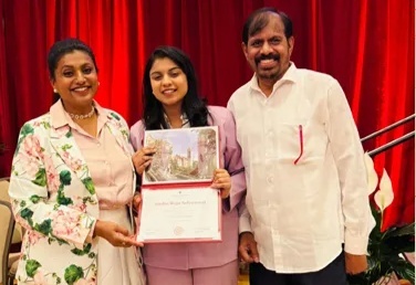 రోజా కుమార్తెకు అరుదైన గౌరవం